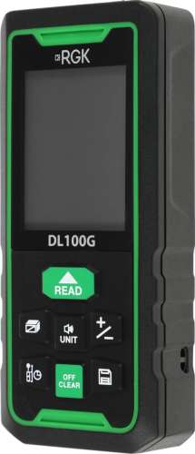 Лазерный дальномер RGK DL100G, 2 класс лазера, 535нм, луч зеленый [778190]